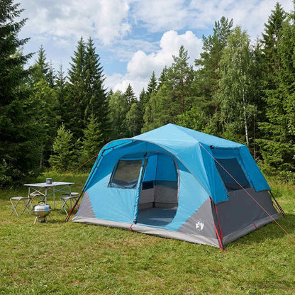 vidaXL Instant Tent 10-Person Blue Polyester and Steel - 365 x 280 x 200 cm