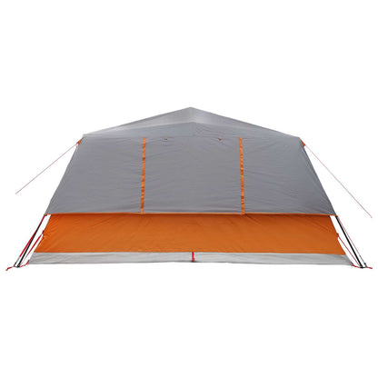 vidaXL Instant Tent 10-Person Grey and Orange Polyester and Steel - 365 x 280 x 200 cm