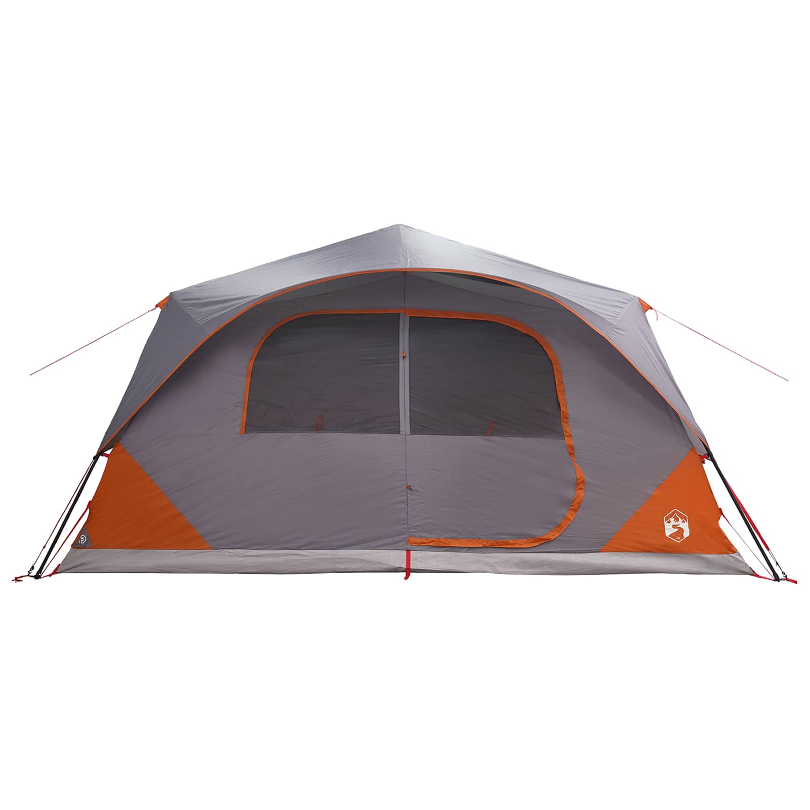 vidaXL Instant Tent 10-Person Grey and Orange Polyester and Steel - 365 x 280 x 200 cm