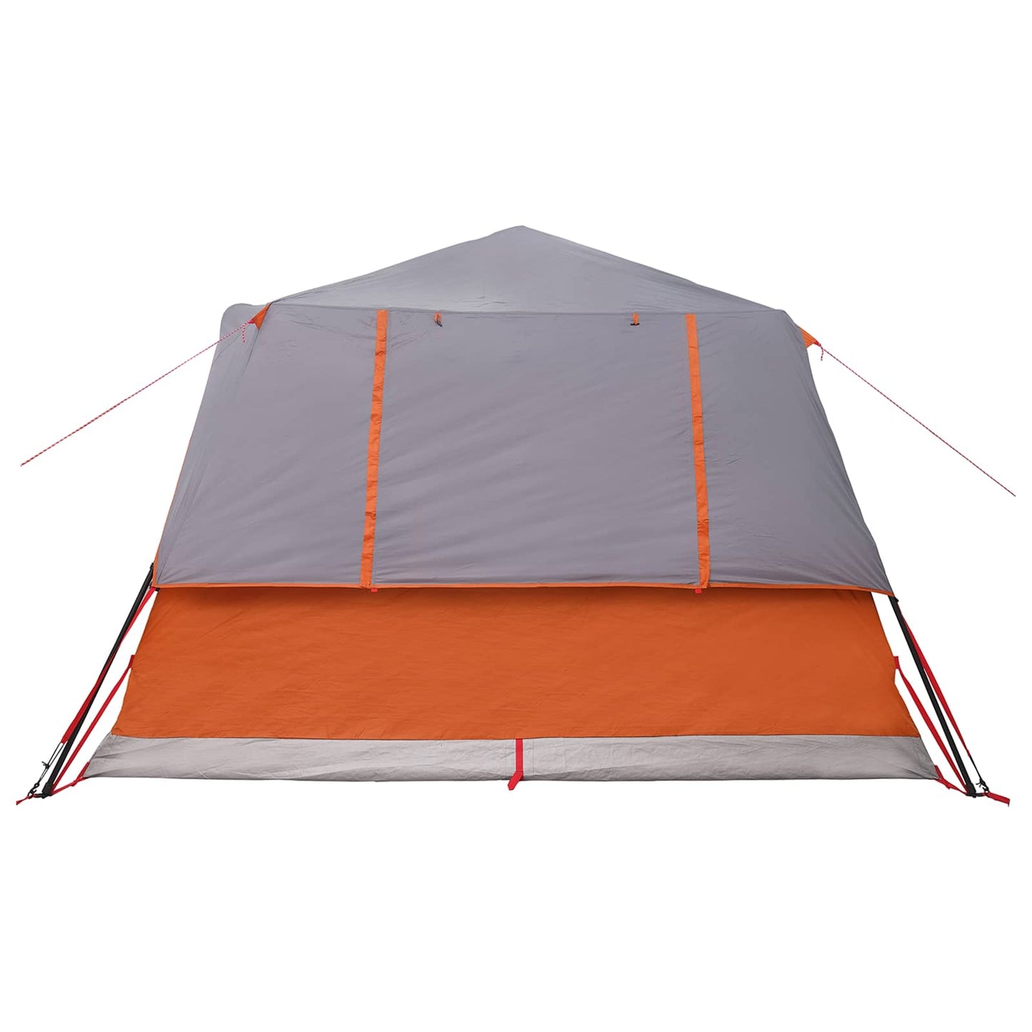 vidaXL Instant Tent 10-Person Grey and Orange Polyester and Steel - 365 x 280 x 200 cm