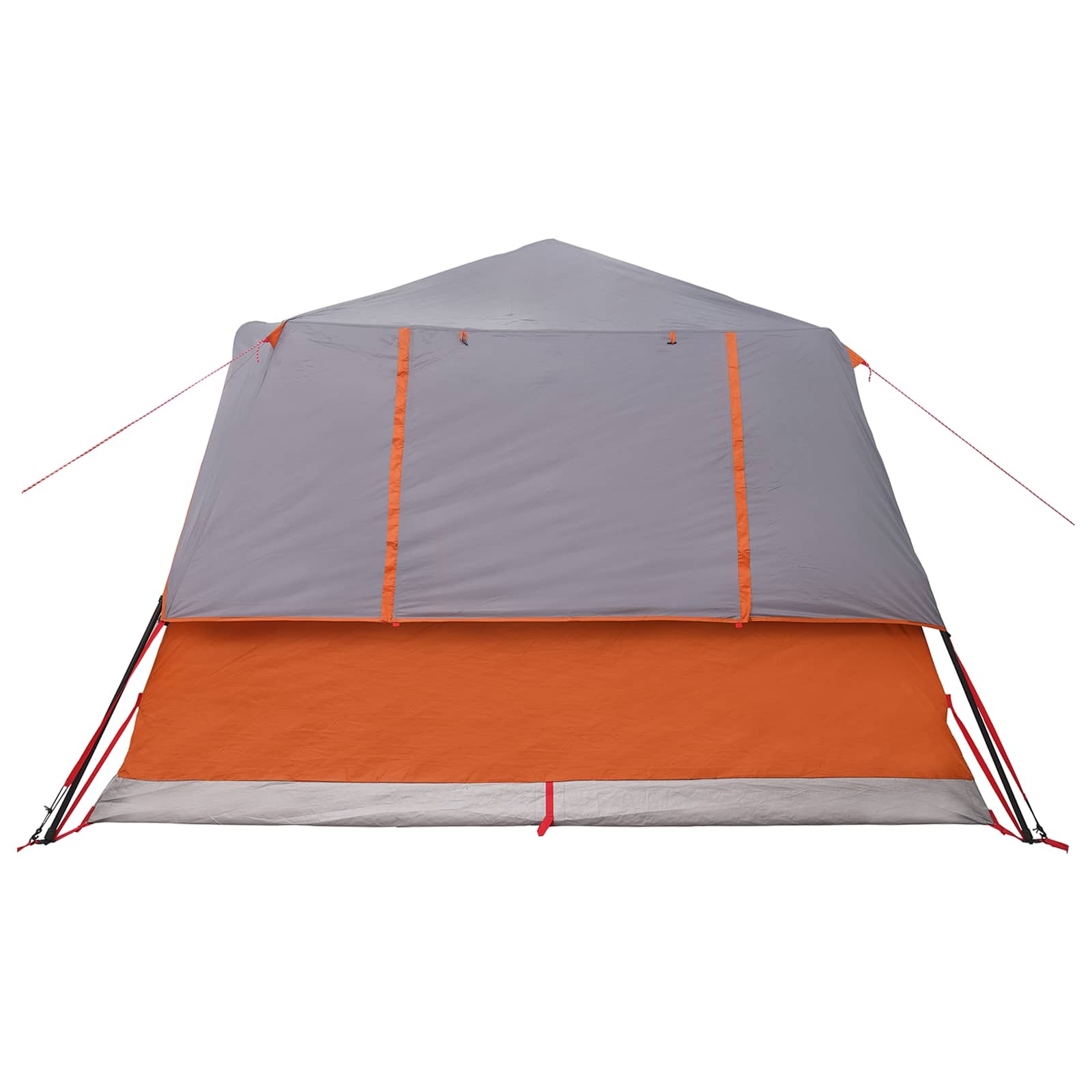 vidaXL Instant Tent 10-Person Grey and Orange Polyester and Steel - 365 x 280 x 200 cm
