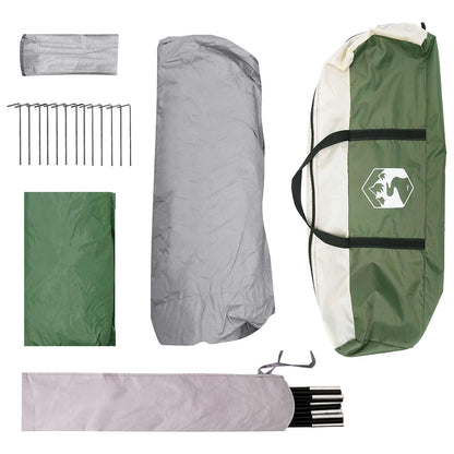 vidaXL Family Tent Green 305 x 275 x 190 cm Polyester and Steel