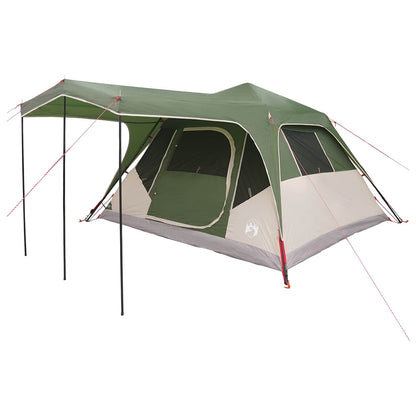 vidaXL Family Tent Green 305 x 275 x 190 cm Polyester and Steel