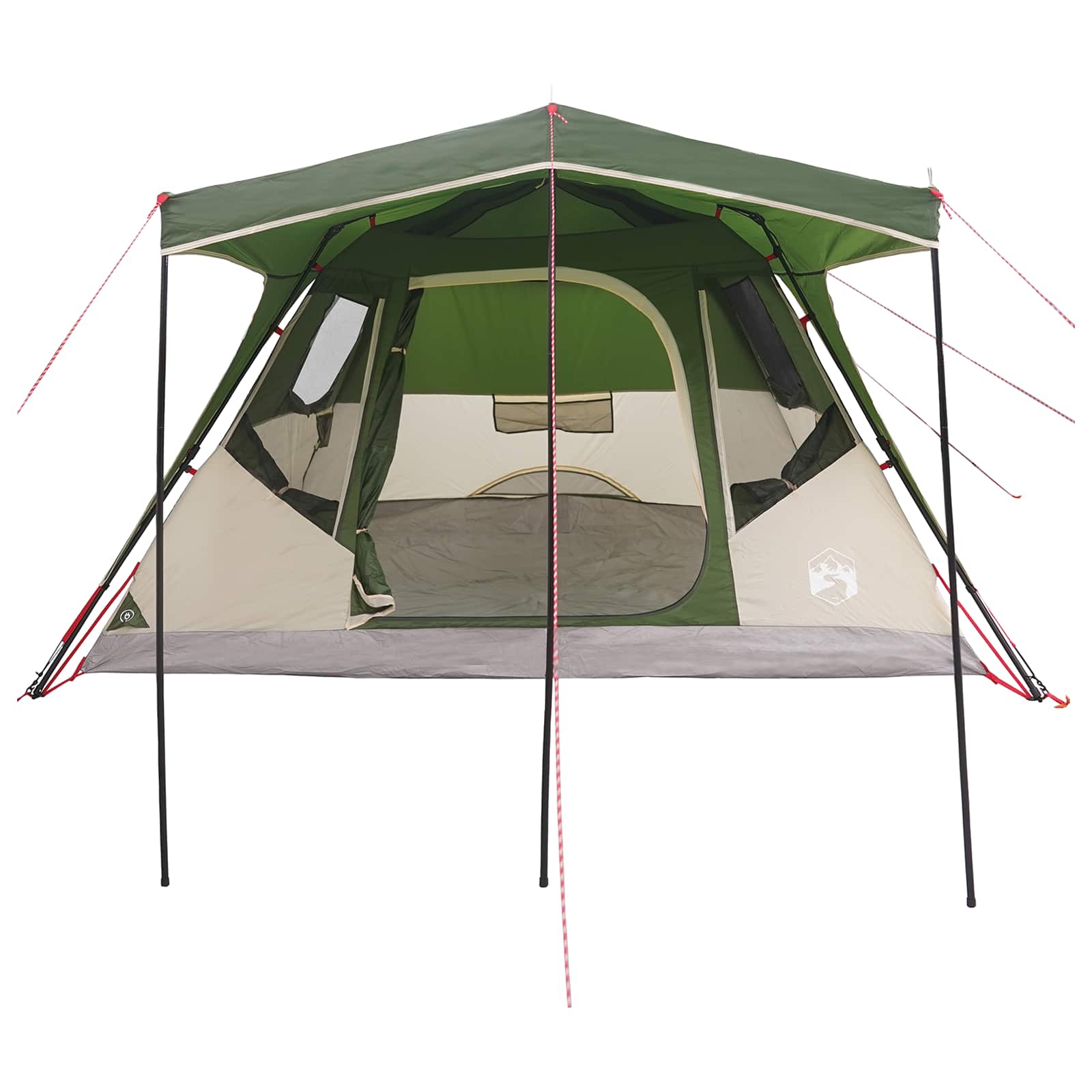 vidaXL Family Tent Green 305 x 275 x 190 cm Polyester and Steel