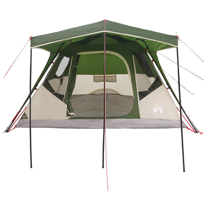 vidaXL Family Tent Green 305 x 275 x 190 cm Polyester and Steel