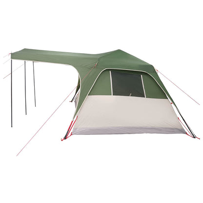 vidaXL Family Tent Green 305 x 275 x 190 cm Polyester and Steel