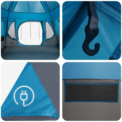 vidaXL Family Tent Blue 305 x 275 x 190 cm Polyester and Steel
