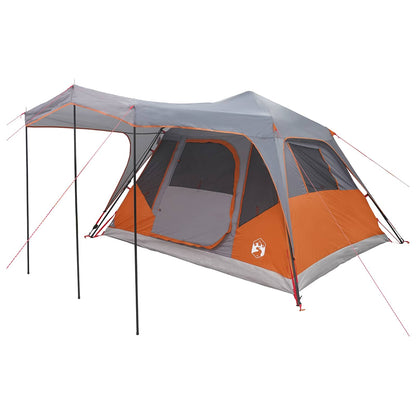 vidaXL Family Tent with Roof Grey and Orange 305 x 275 x 190 cm