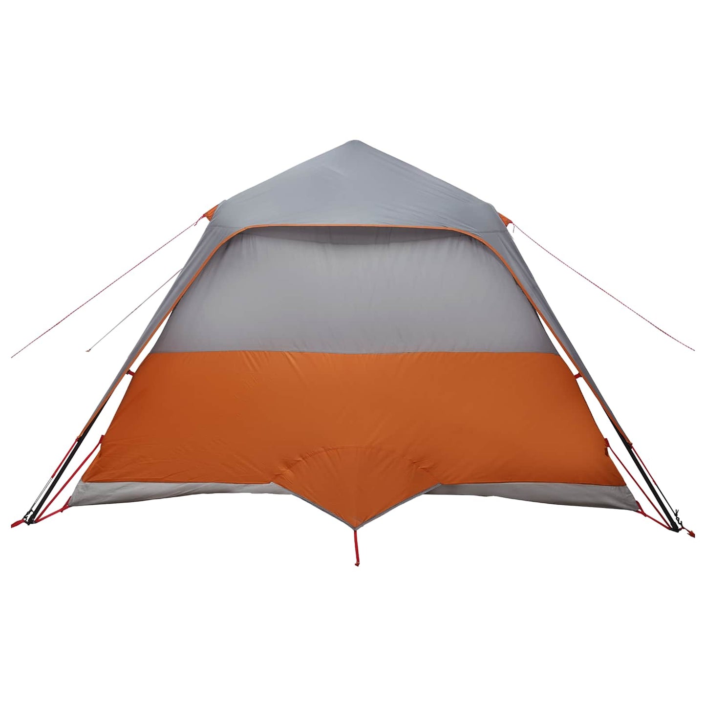 vidaXL Family Tent with Roof Grey and Orange 305 x 275 x 190 cm