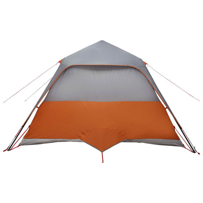 vidaXL Family Tent with Roof Grey and Orange 305 x 275 x 190 cm
