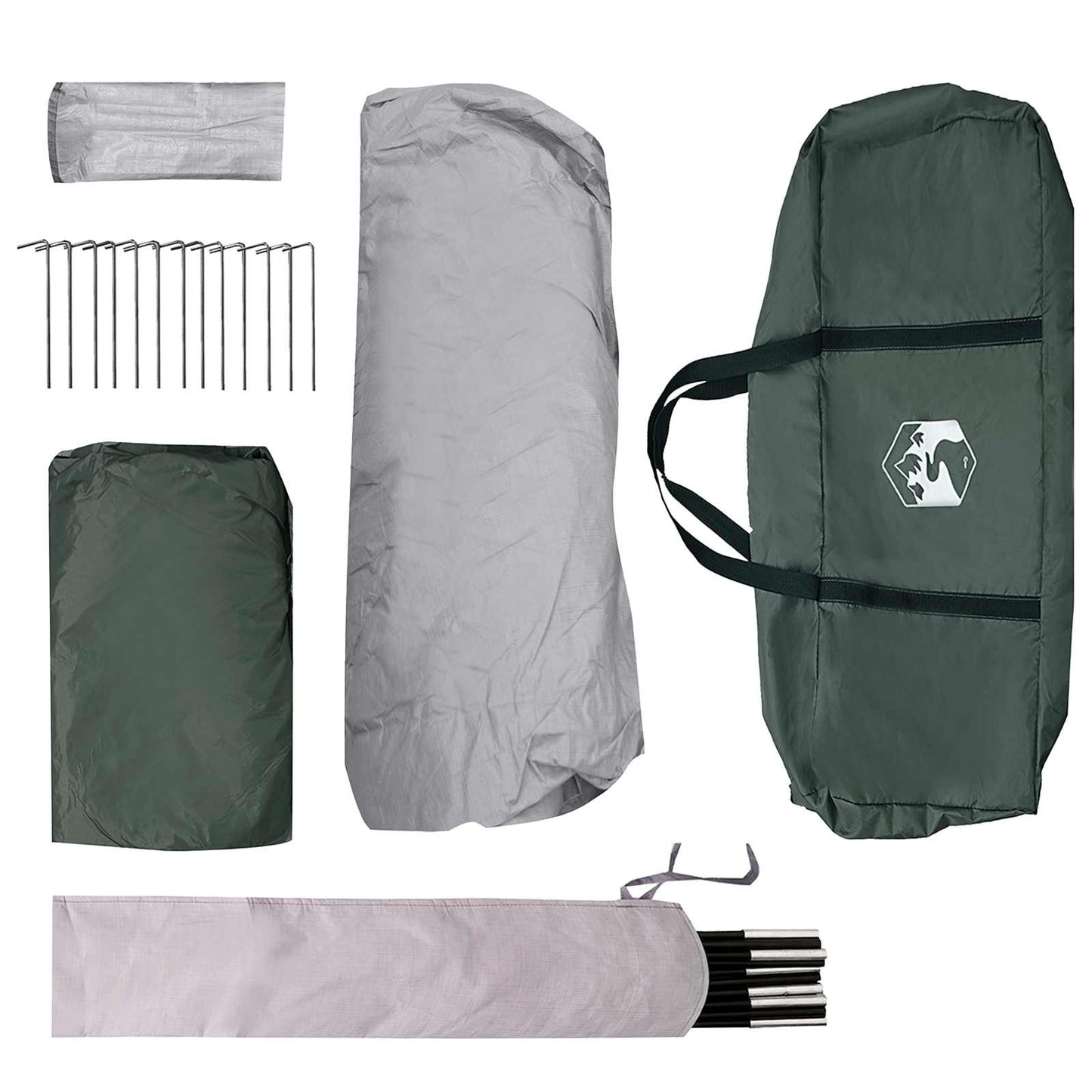 vidaXL Family Tent Army Green 305 x 275 x 190 cm Polyester and Steel
