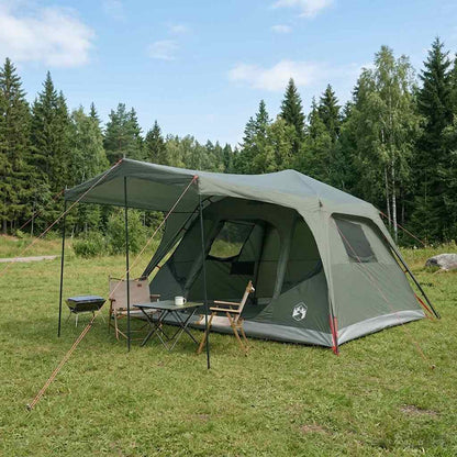 vidaXL Family Tent Army Green 305 x 275 x 190 cm Polyester and Steel