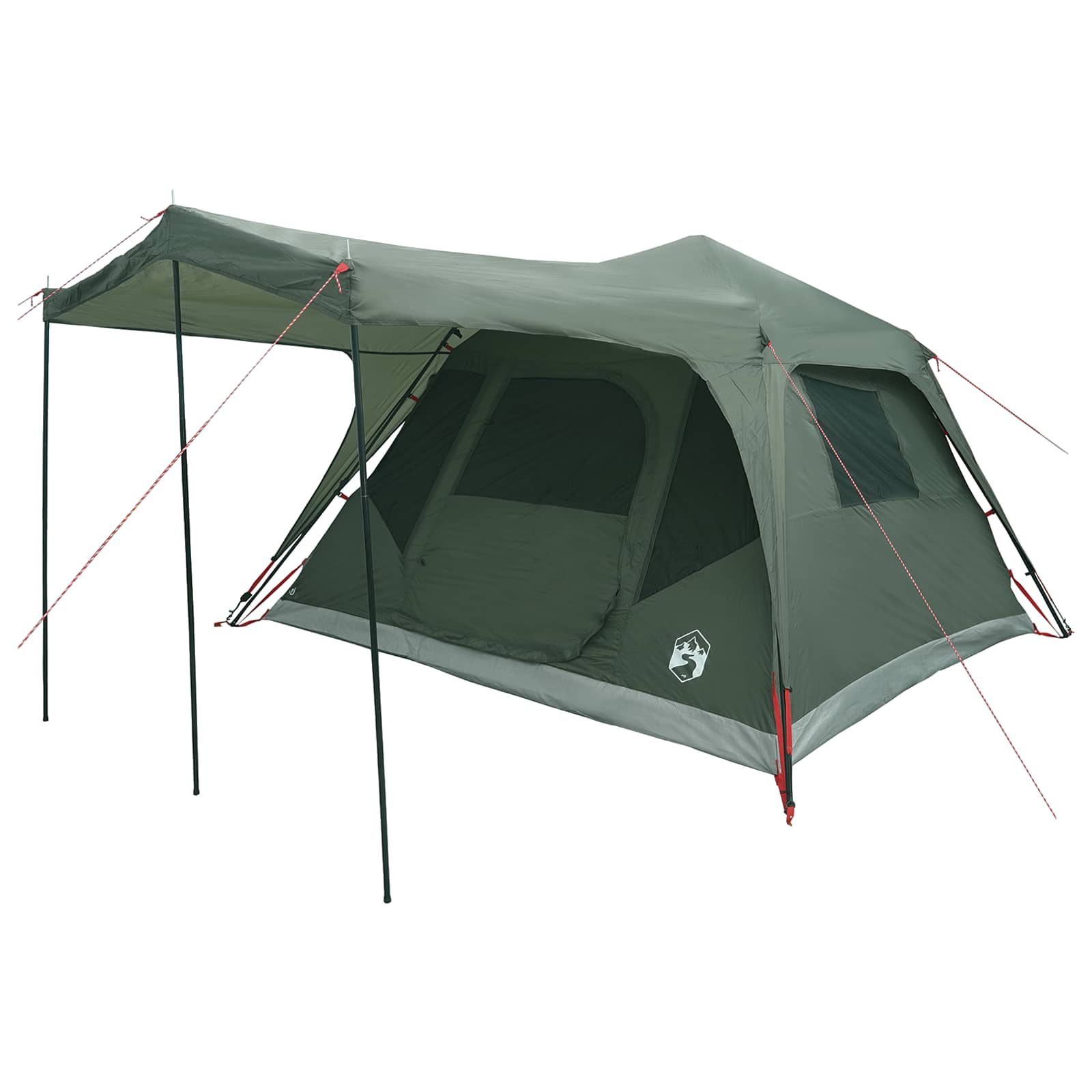 vidaXL Family Tent Army Green 305 x 275 x 190 cm Polyester and Steel