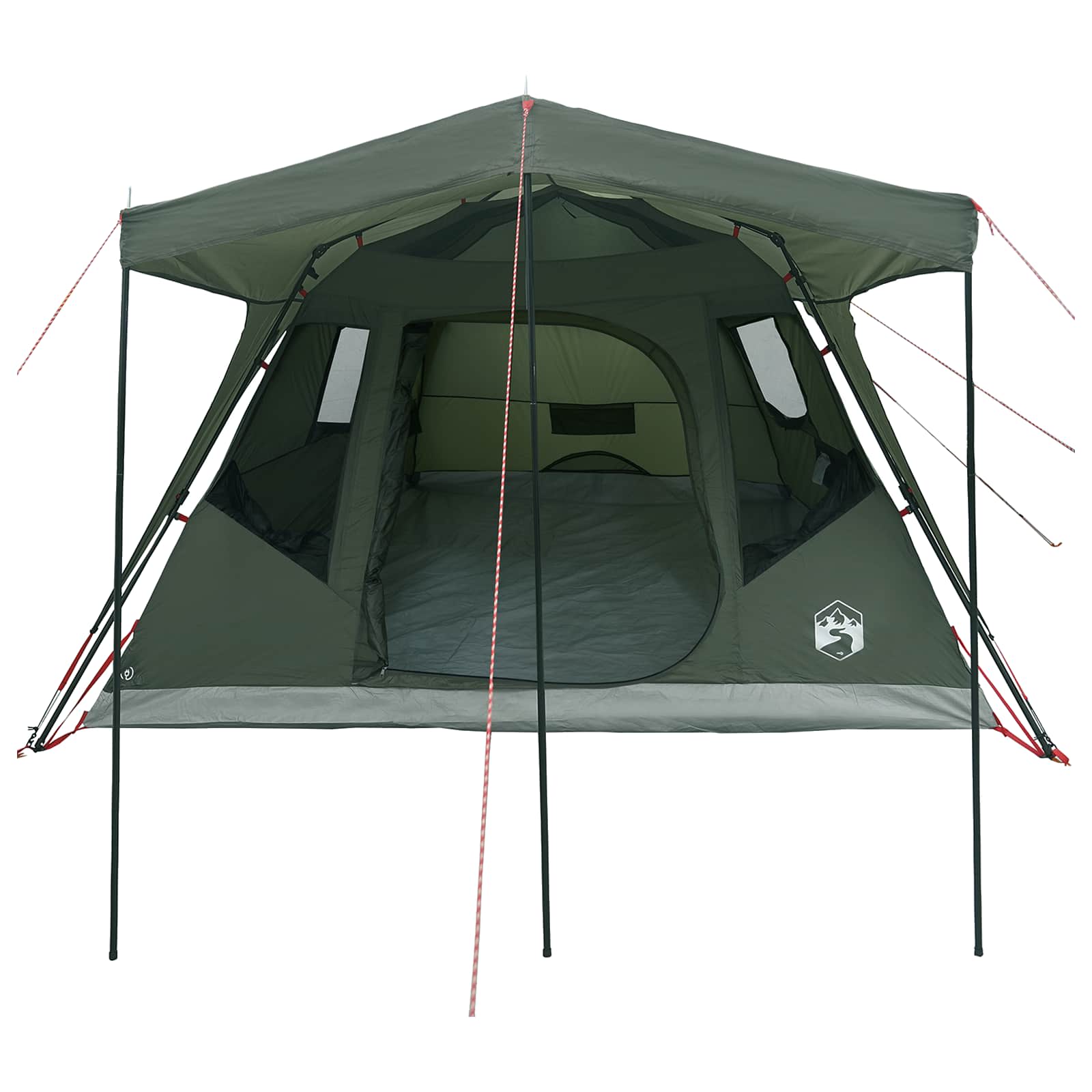 vidaXL Family Tent Army Green 305 x 275 x 190 cm Polyester and Steel