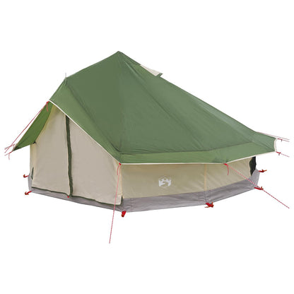 vidaXL Tipi Tent 18-Person Green Polyester and Steel - 700 x 700 x 395 cm