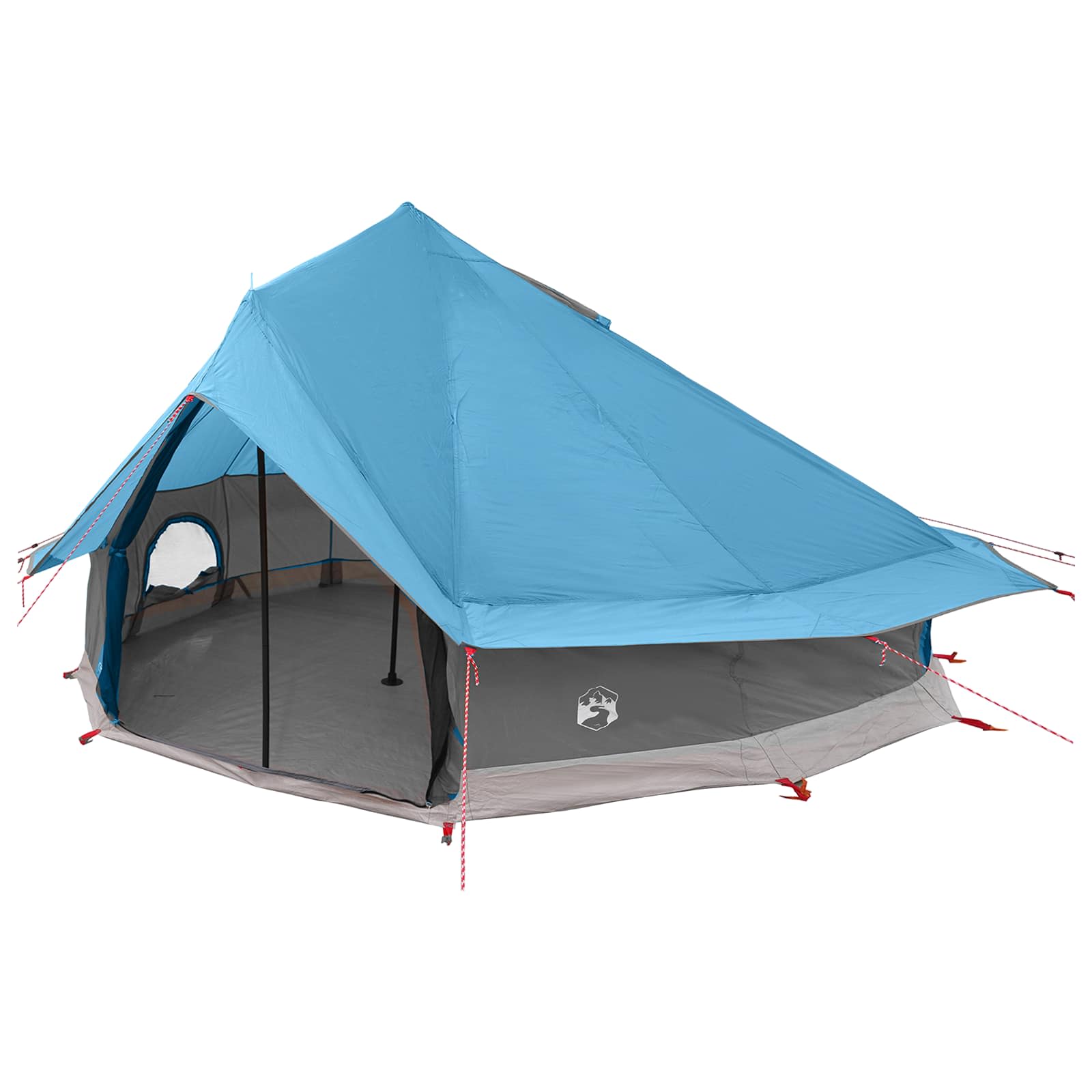 vidaXL Tipi Tent 18-Person Blue Polyester and Steel - 700 x 700 x 395 cm