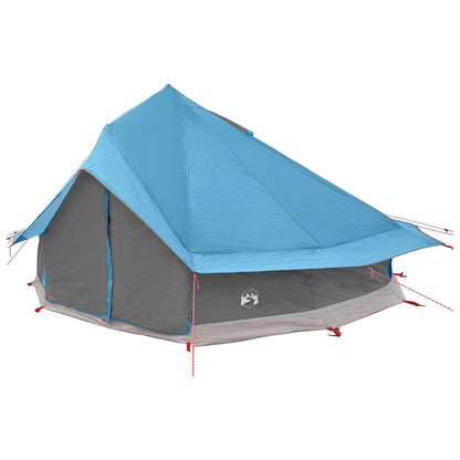 vidaXL Tipi Tent 18-Person Blue Polyester and Steel - 700 x 700 x 395 cm