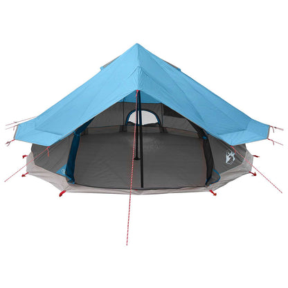 vidaXL Tipi Tent 18-Person Blue Polyester and Steel - 700 x 700 x 395 cm