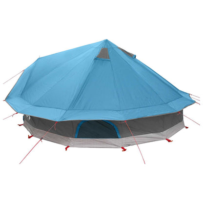 vidaXL Tipi Tent 18-Person Blue Polyester and Steel - 700 x 700 x 395 cm