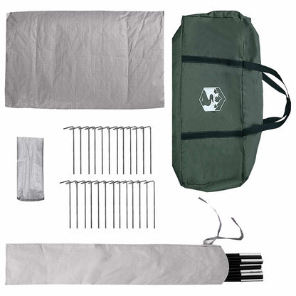 vidaXL Tipi Tent 18-Person Army Green Polyester and Steel - 700 x 700 x 395 cm