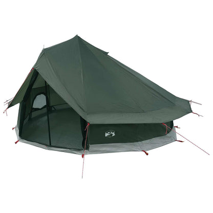 vidaXL Tipi Tent 18-Person Army Green Polyester and Steel - 700 x 700 x 395 cm