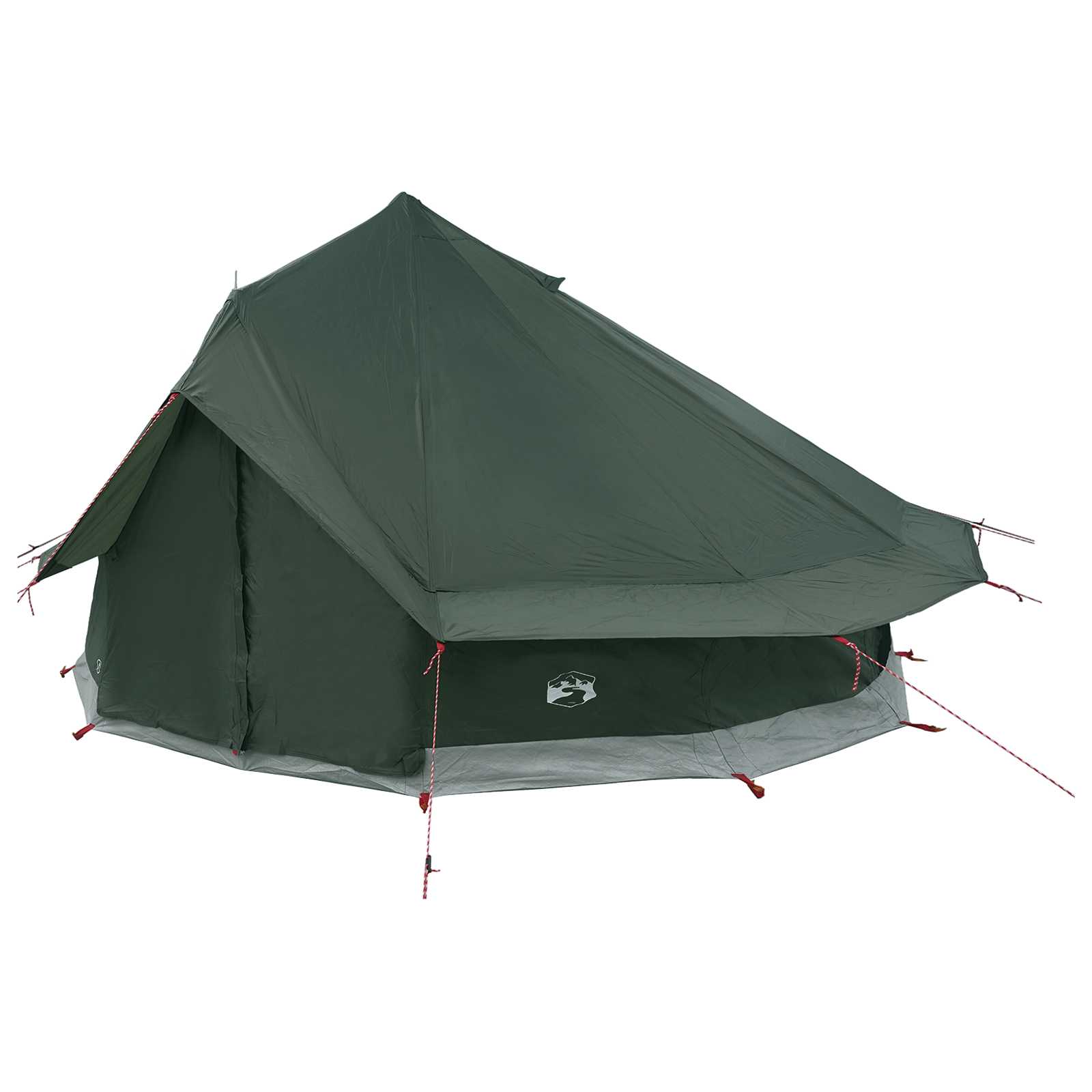 vidaXL Tipi Tent 18-Person Army Green Polyester and Steel - 700 x 700 x 395 cm