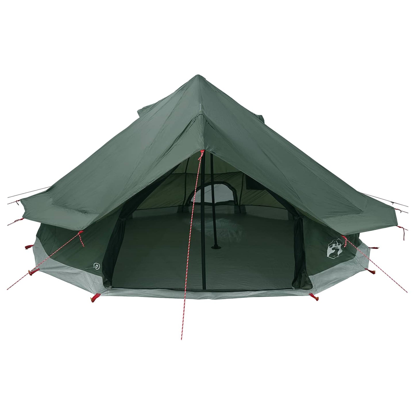 vidaXL Tipi Tent 18-Person Army Green Polyester and Steel - 700 x 700 x 395 cm