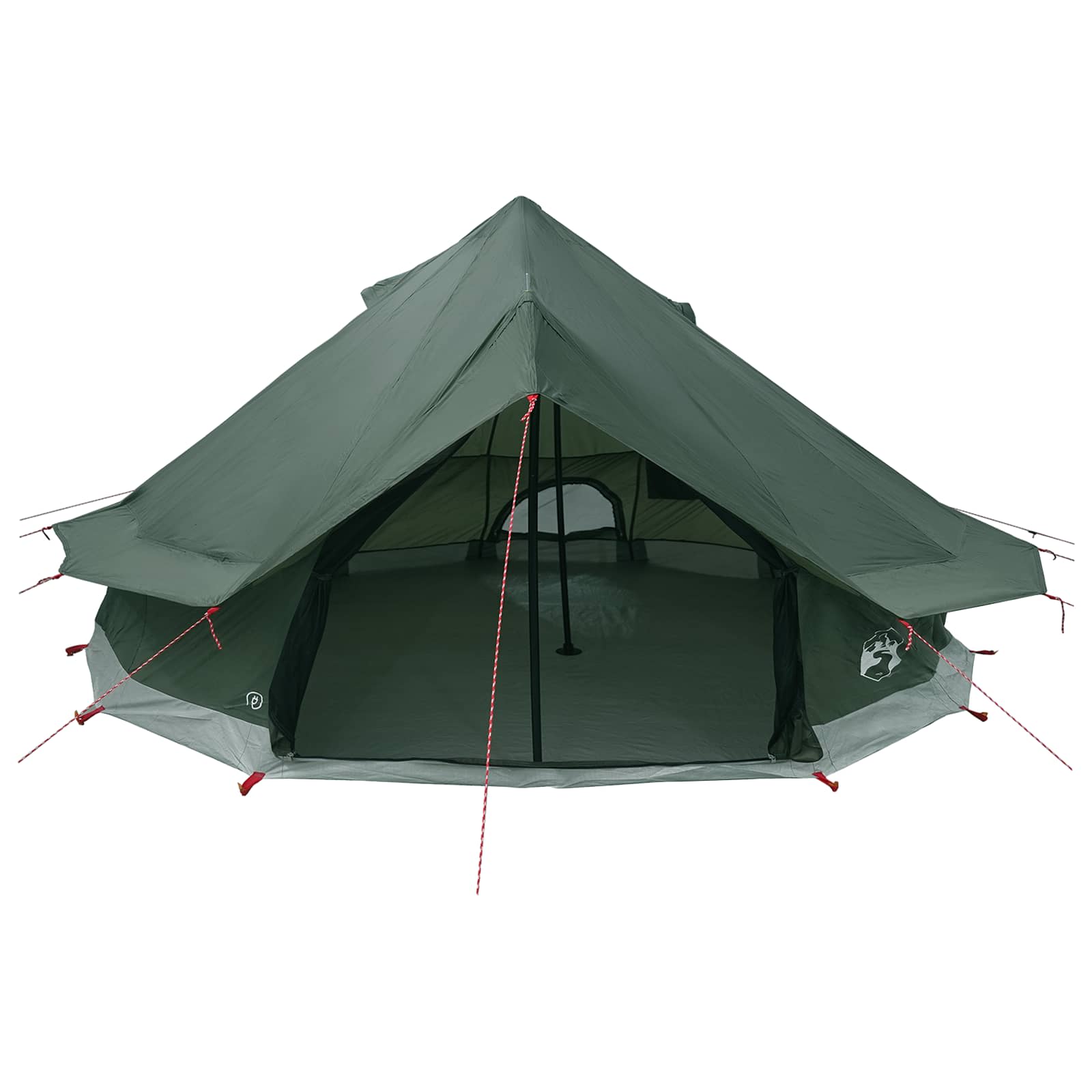 vidaXL Tipi Tent 18-Person Army Green Polyester and Steel - 700 x 700 x 395 cm