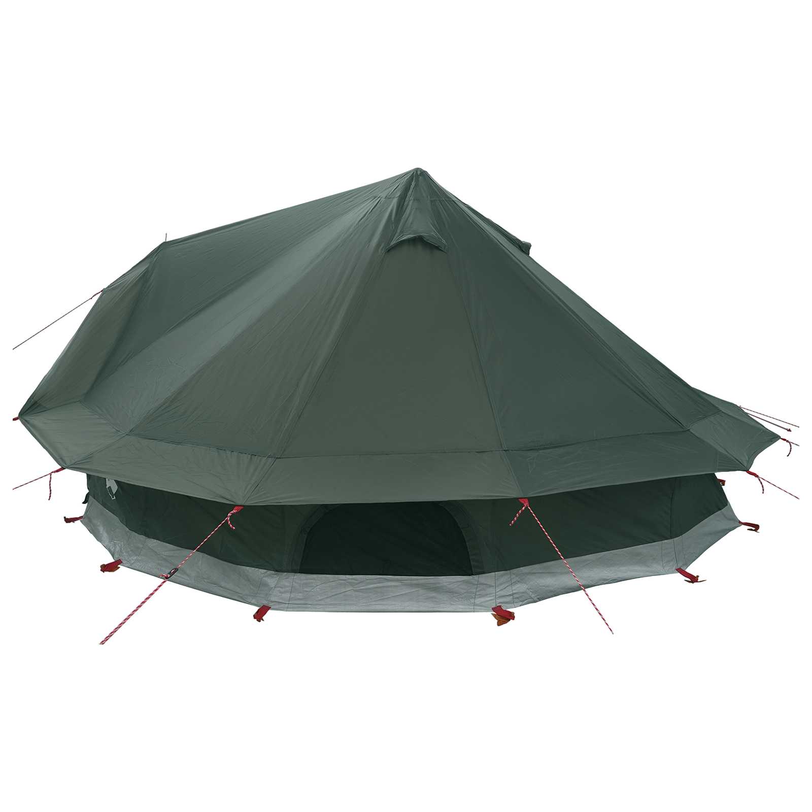 vidaXL Tipi Tent 18-Person Army Green Polyester and Steel - 700 x 700 x 395 cm
