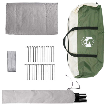 vidaXL Tipi Tent 20-Person Green Polyester and Steel - 800 x 800 x 430 cm