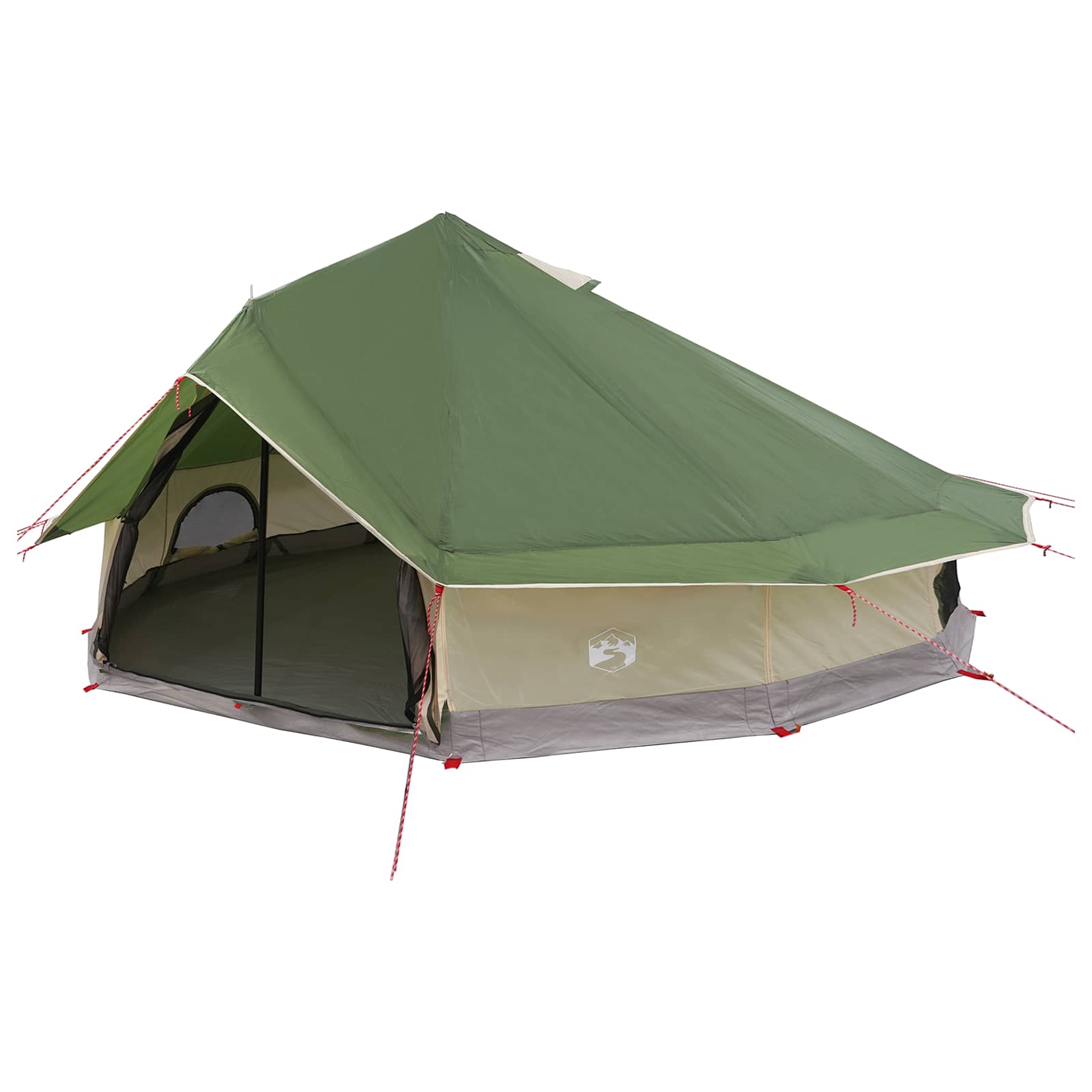 vidaXL Tipi Tent 20-Person Green Polyester and Steel - 800 x 800 x 430 cm