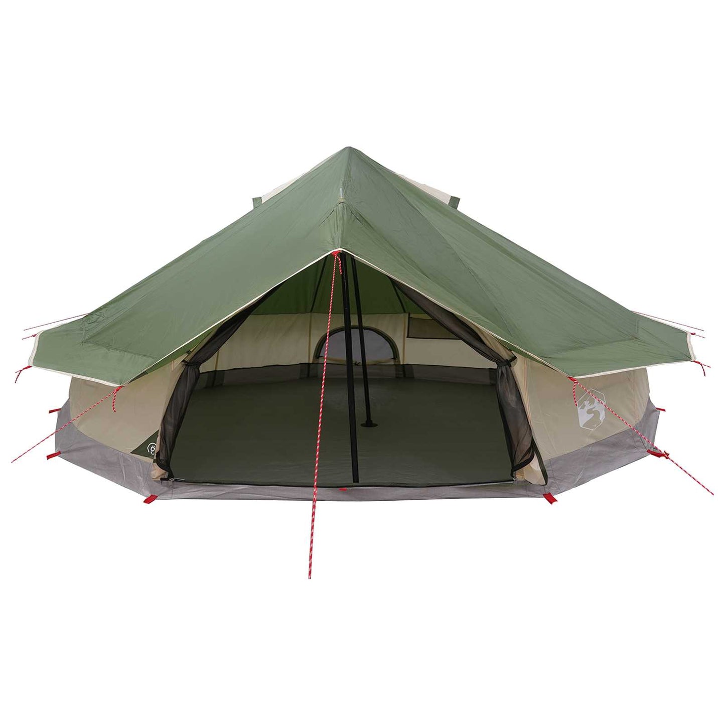 vidaXL Tipi Tent 20-Person Green Polyester and Steel - 800 x 800 x 430 cm