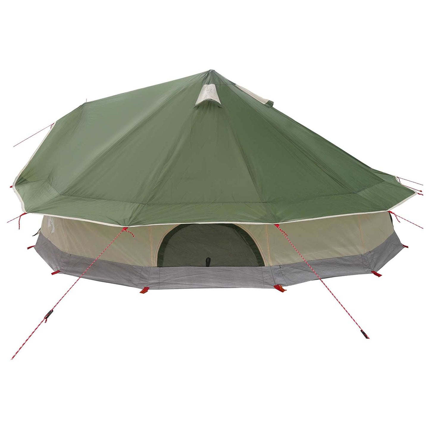 vidaXL Tipi Tent 20-Person Green Polyester and Steel - 800 x 800 x 430 cm