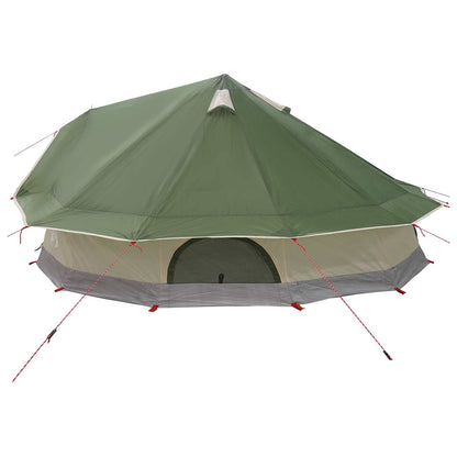 vidaXL Tipi Tent 20-Person Green Polyester and Steel - 800 x 800 x 430 cm