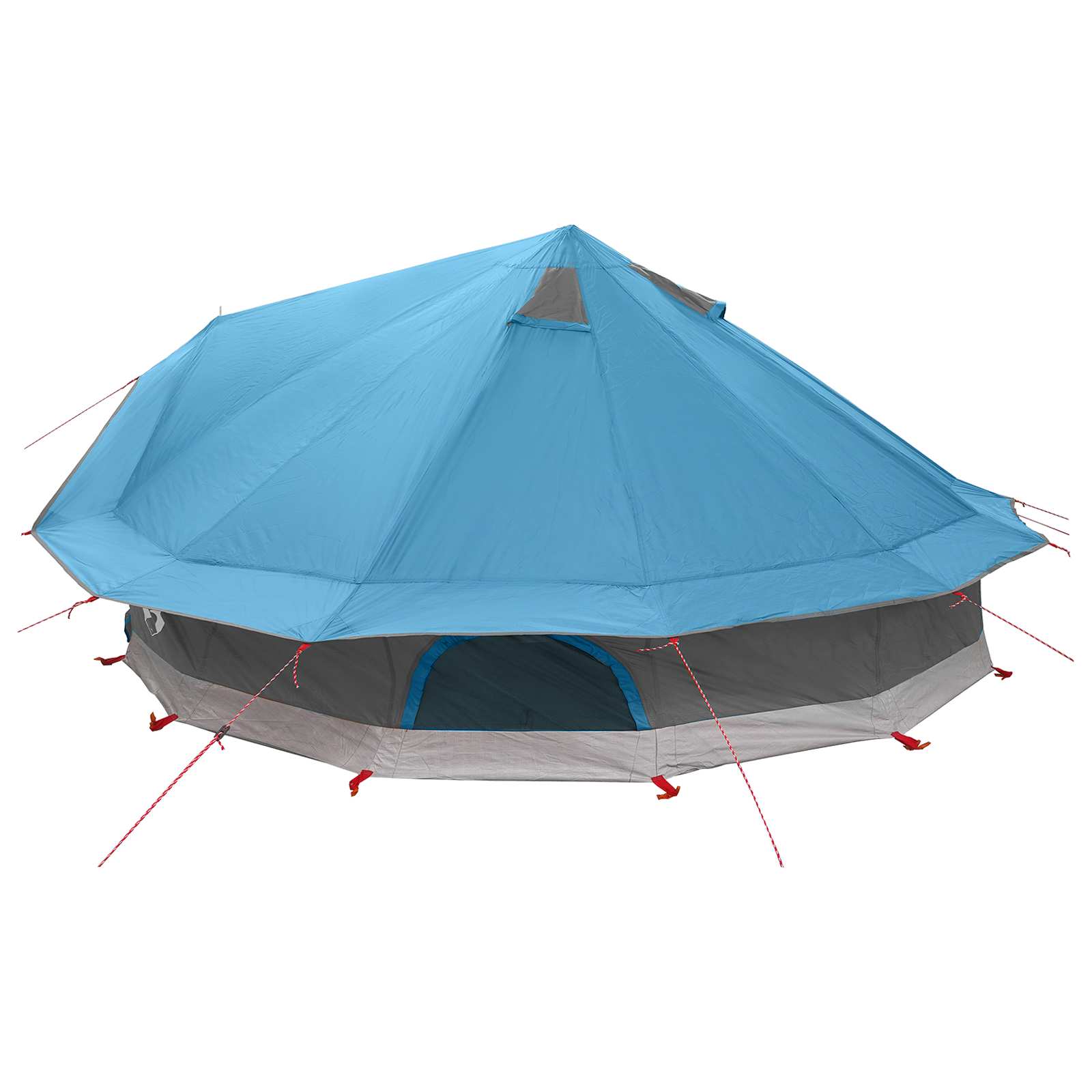vidaXL Tipi Tent 20-Person Blue Polyester and Steel - 800 x 800 x 430 cm