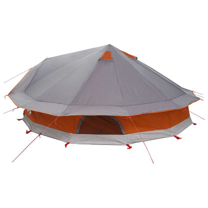 vidaXL Tipi Tent 20-Person Grey and Orange Polyester and Steel - 800 x 800 x 430 cm