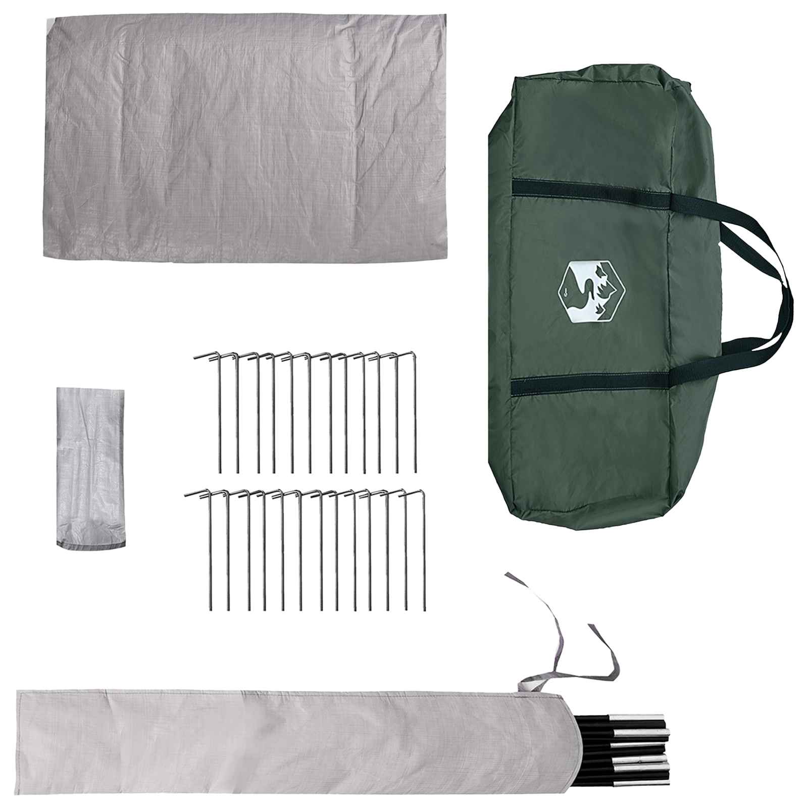 vidaXL Tipi Tent 20-Person Army Green Polyester and Steel - 800 x 800 x 430 cm