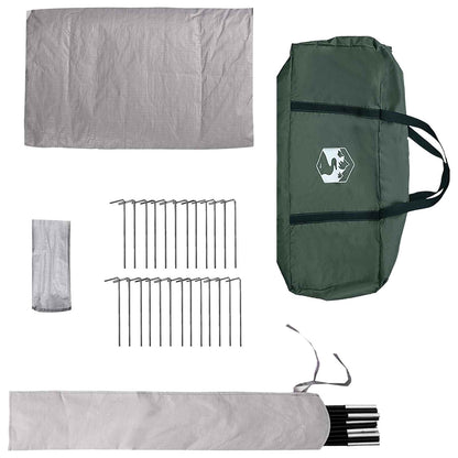 vidaXL Tipi Tent 20-Person Army Green Polyester and Steel - 800 x 800 x 430 cm