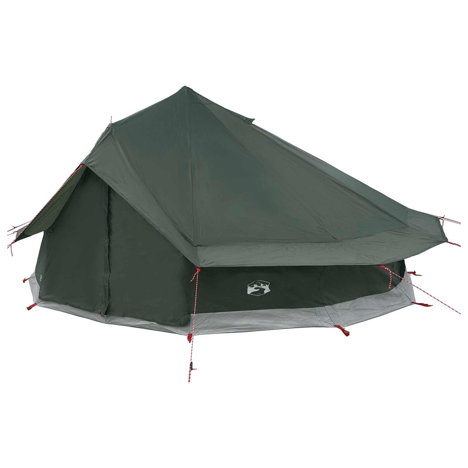 vidaXL Tipi Tent 20-Person Army Green Polyester and Steel - 800 x 800 x 430 cm