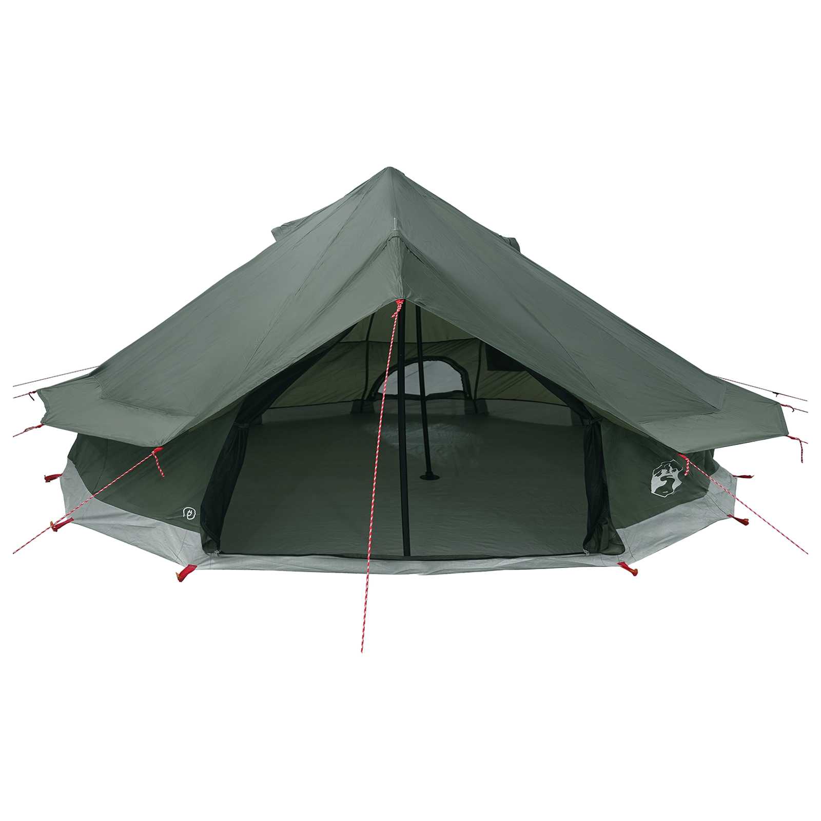 vidaXL Tipi Tent 20-Person Army Green Polyester and Steel - 800 x 800 x 430 cm