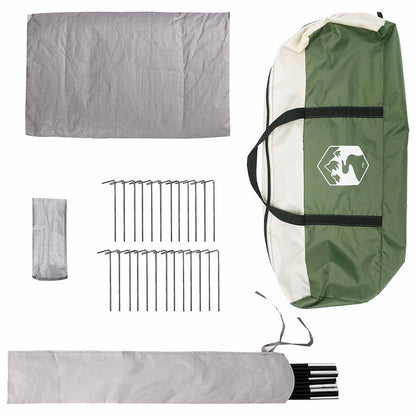 vidaXL Tipi Tent 4-Person Green Polyester and Steel - 250 x 250 cm