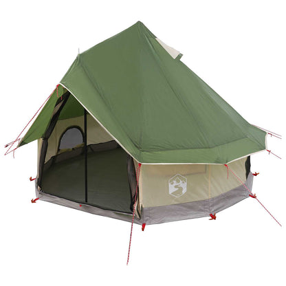 vidaXL Tipi Tent 4-Person Green Polyester and Steel - 250 x 250 cm