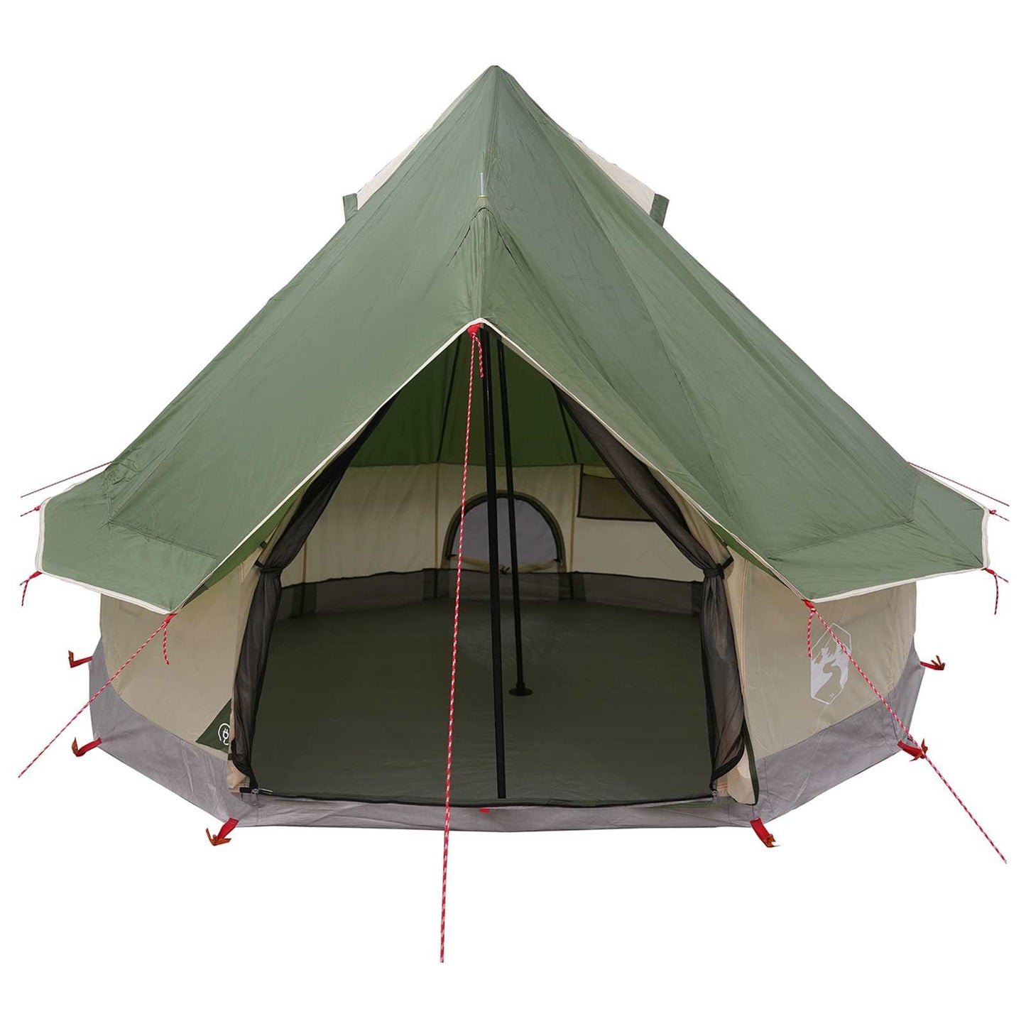 vidaXL Tipi Tent 4-Person Green Polyester and Steel - 250 x 250 cm