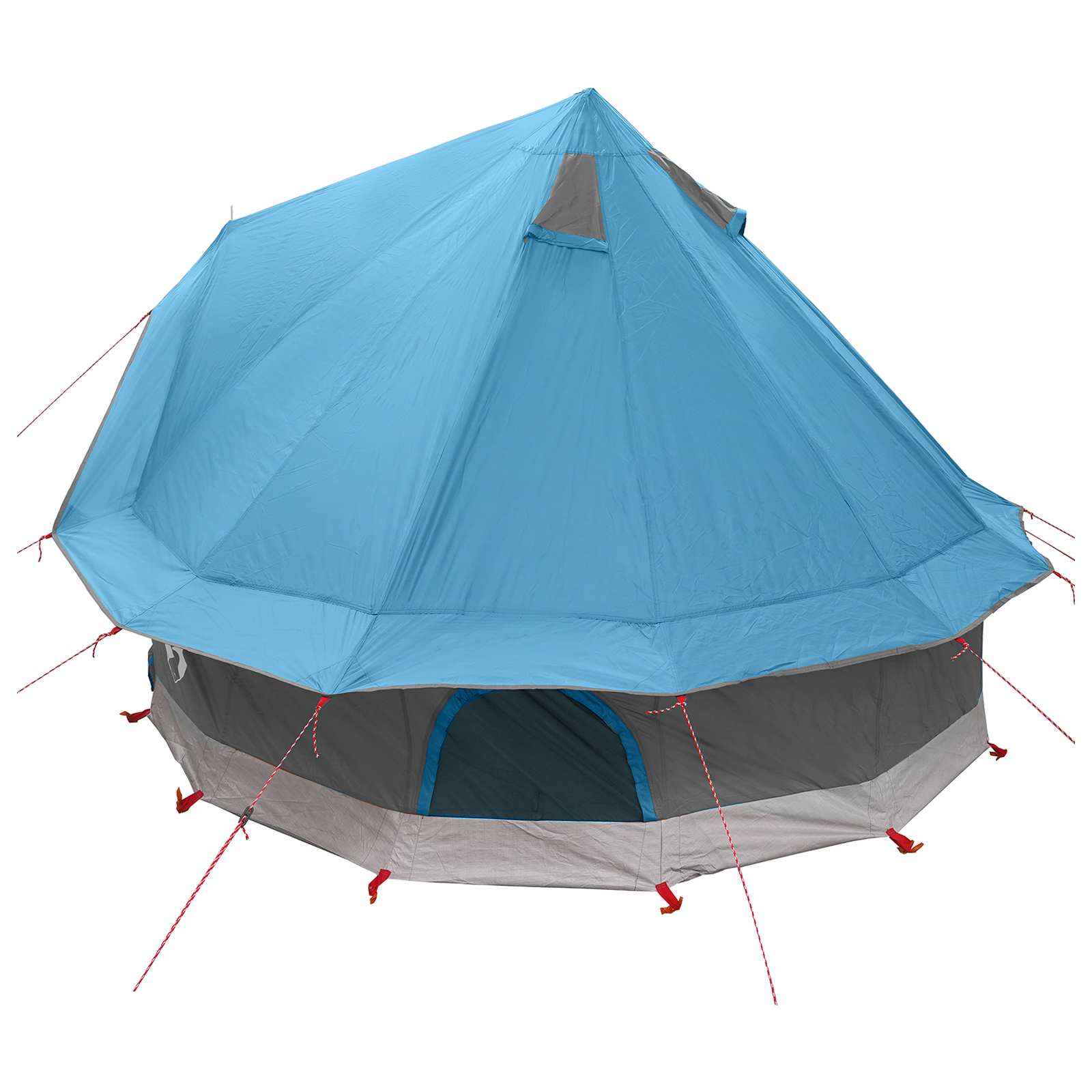 vidaXL Tipi Tent 4-Person Blue Polyester and Steel - 250 x 250 cm