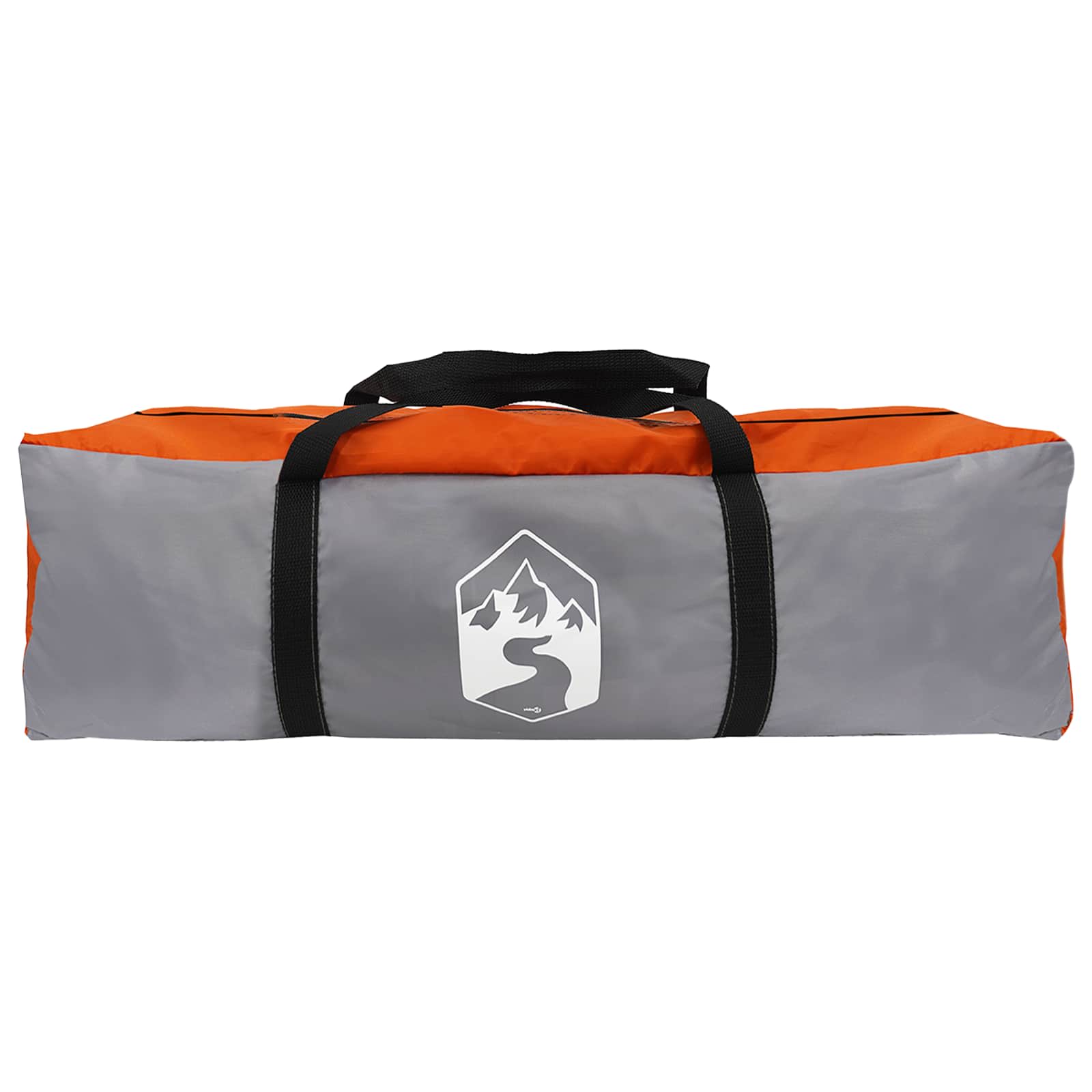 vidaXL Tipi Tent 4-Person Grey and Orange Polyester and Steel - 250 x 250 cm