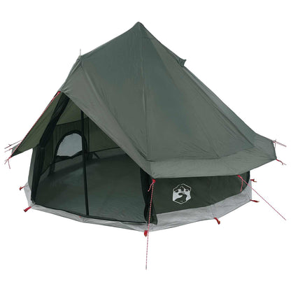 vidaXL Tipi Tent 4-Person Army Green Polyester and Steel - 250 x 250 cm