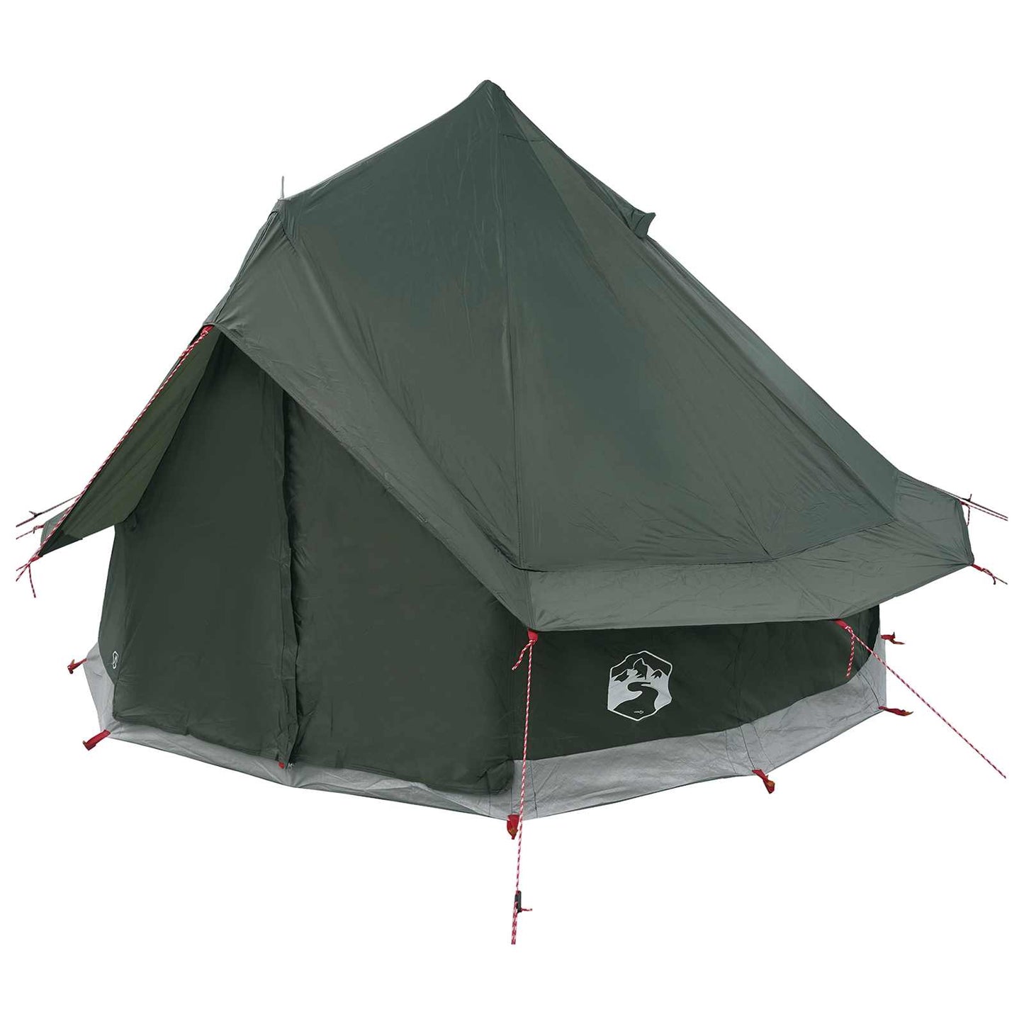 vidaXL Tipi Tent 4-Person Army Green Polyester and Steel - 250 x 250 cm
