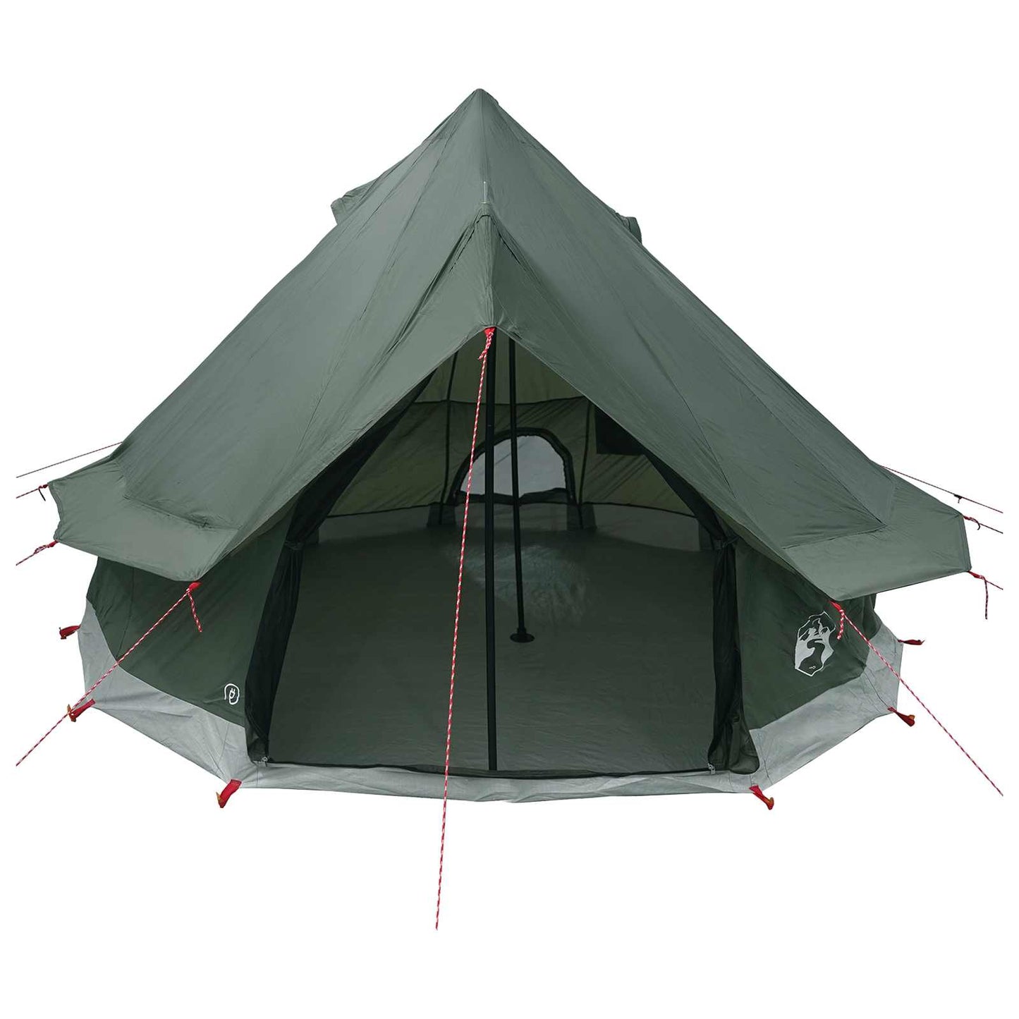 vidaXL Tipi Tent 4-Person Army Green Polyester and Steel - 250 x 250 cm