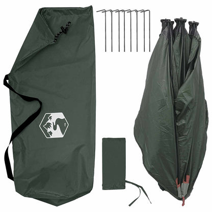 vidaXL Hunting Tent Army Green 143 x 143 x 165 cm Polyester and Steel