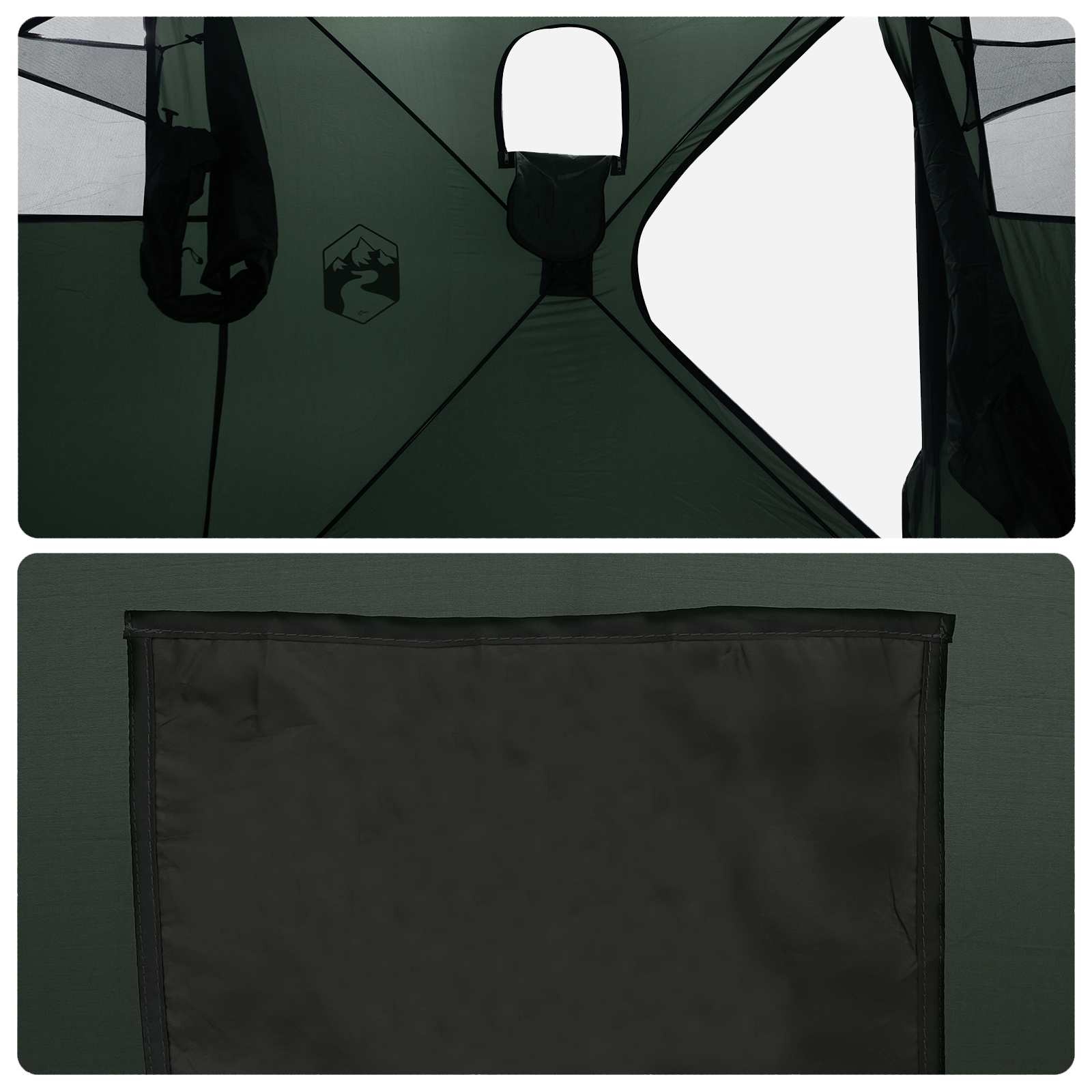 vidaXL Hunting Tent Army Green 143 x 143 x 165 cm Polyester and Steel